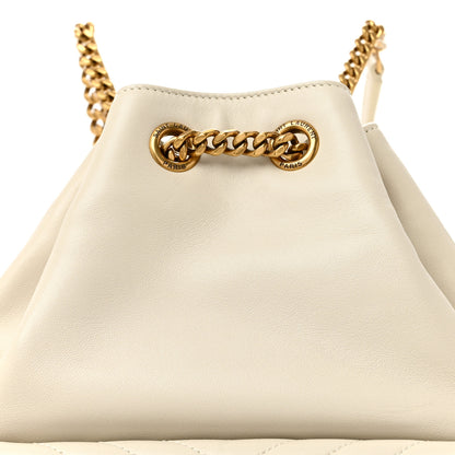 Saint Laurent Lambskin Matelasse Monogram Joe Backpack Cream 8 of 11