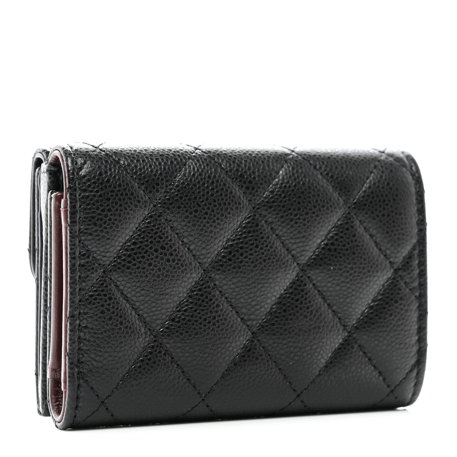 Chanel Caviar Quilted Double Flap Wallet Black 3 of 9