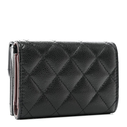 Chanel Caviar Quilted Double Flap Wallet Black 3 of 9