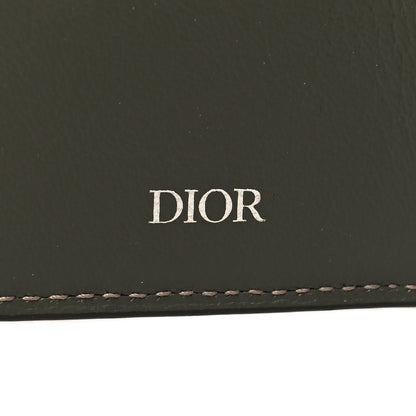 Christian Dior Grained Calfskin Icon Vertical Bifold Card Holder Grey 6 of 7