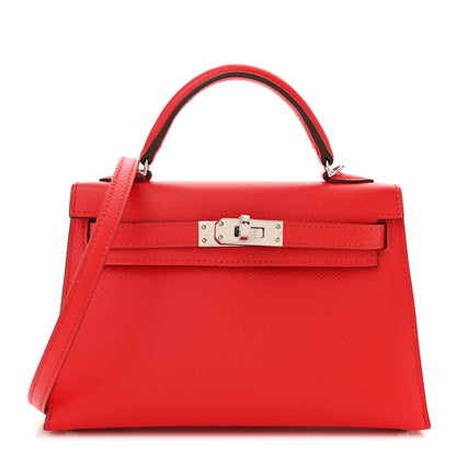 Hermes Epsom Mini Kelly Sellier 20 Rouge de Coeur 1 of 11