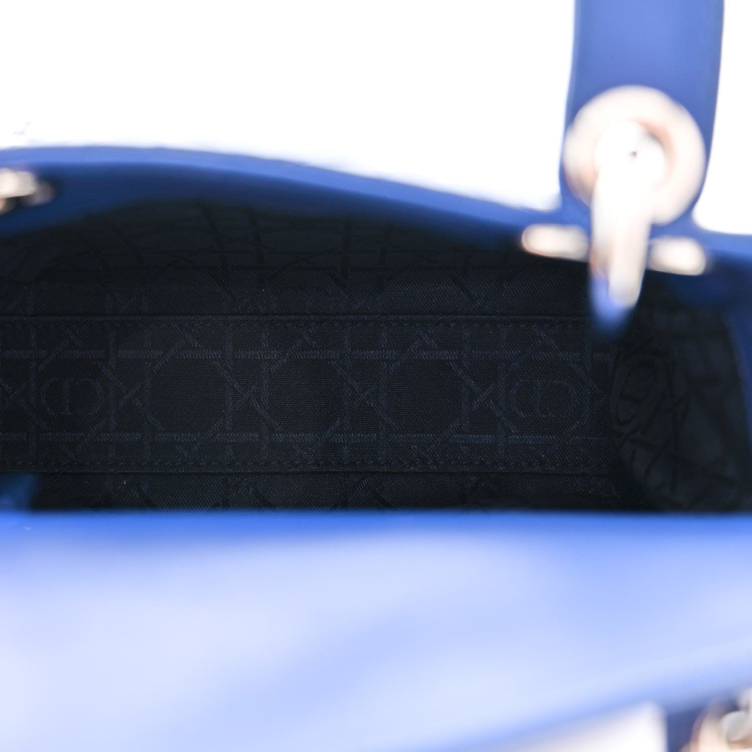 Christian Dior Lambskin Cannage Mini Lady Dior Blue 5 of 11