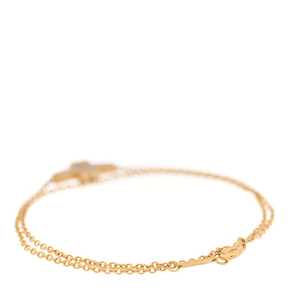 Tiffany 18K Yellow Gold Diamond T Double Chain Bracelet 2 of 4