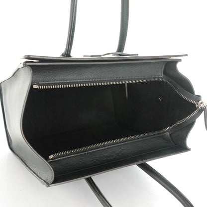 Celine Drummed Calfskin Micro Luggage Black 5 of 8