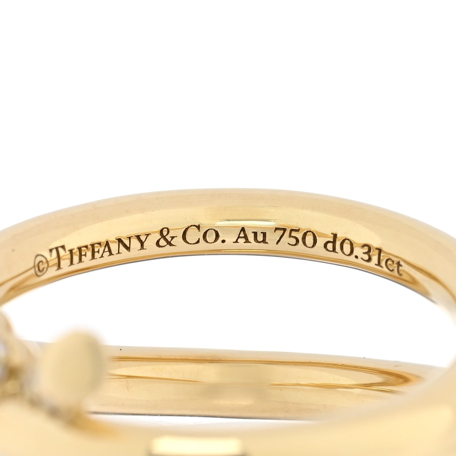 Tiffany 18K Yellow Gold Diamond Knot Double Row Ring 51 5.75 4 of 5
