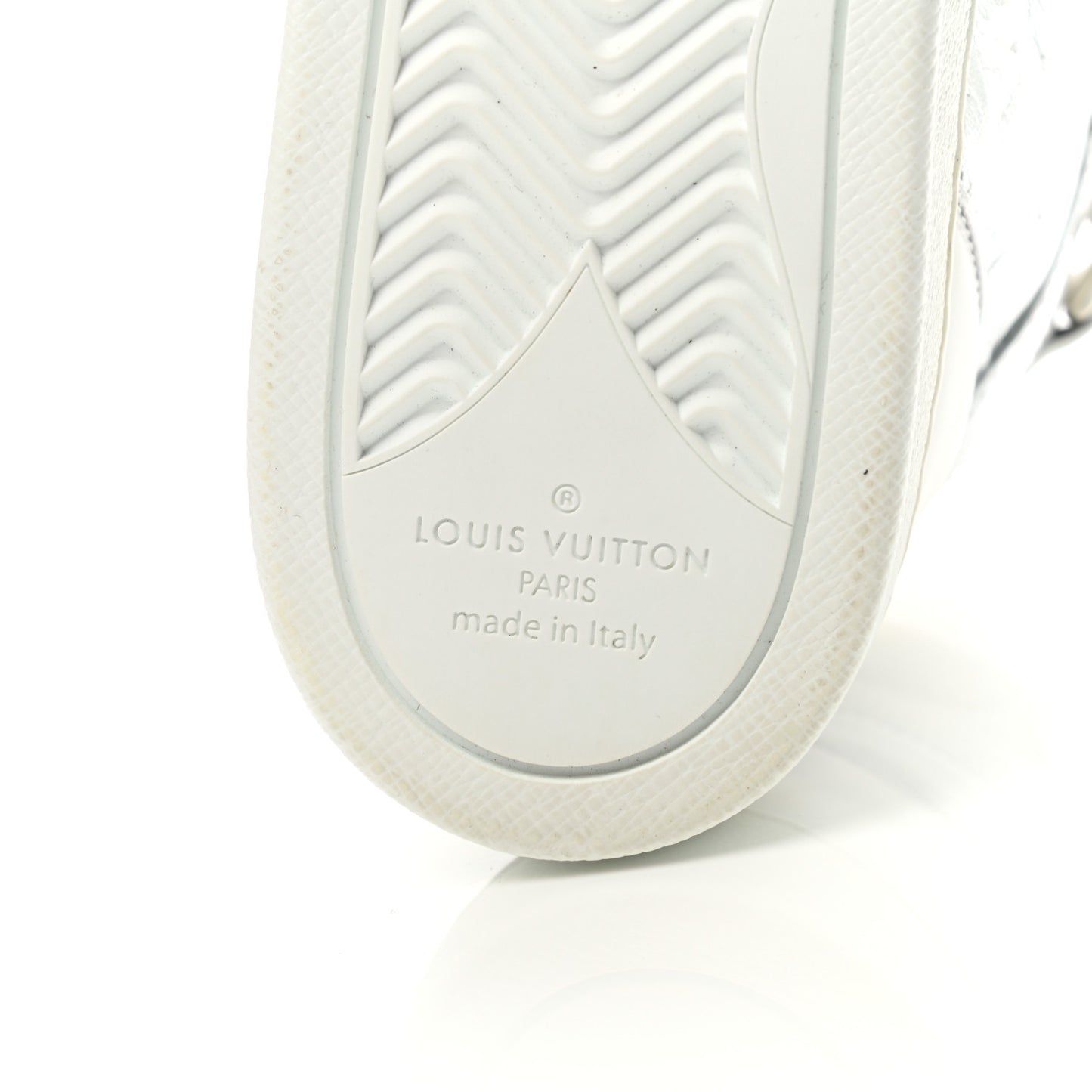Metallic Calfskin Embossed Monogram Boombox Sneakers 39 White Silver