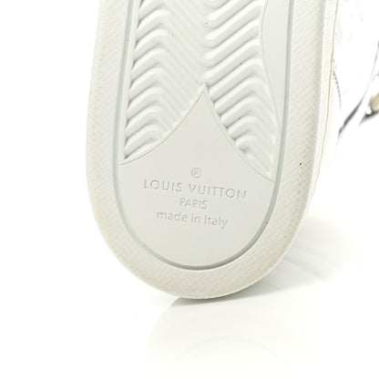 Louis Vuitton Metallic Calfskin Embossed Monogram Boombox Sneakers 39 White Silver 6 of 10