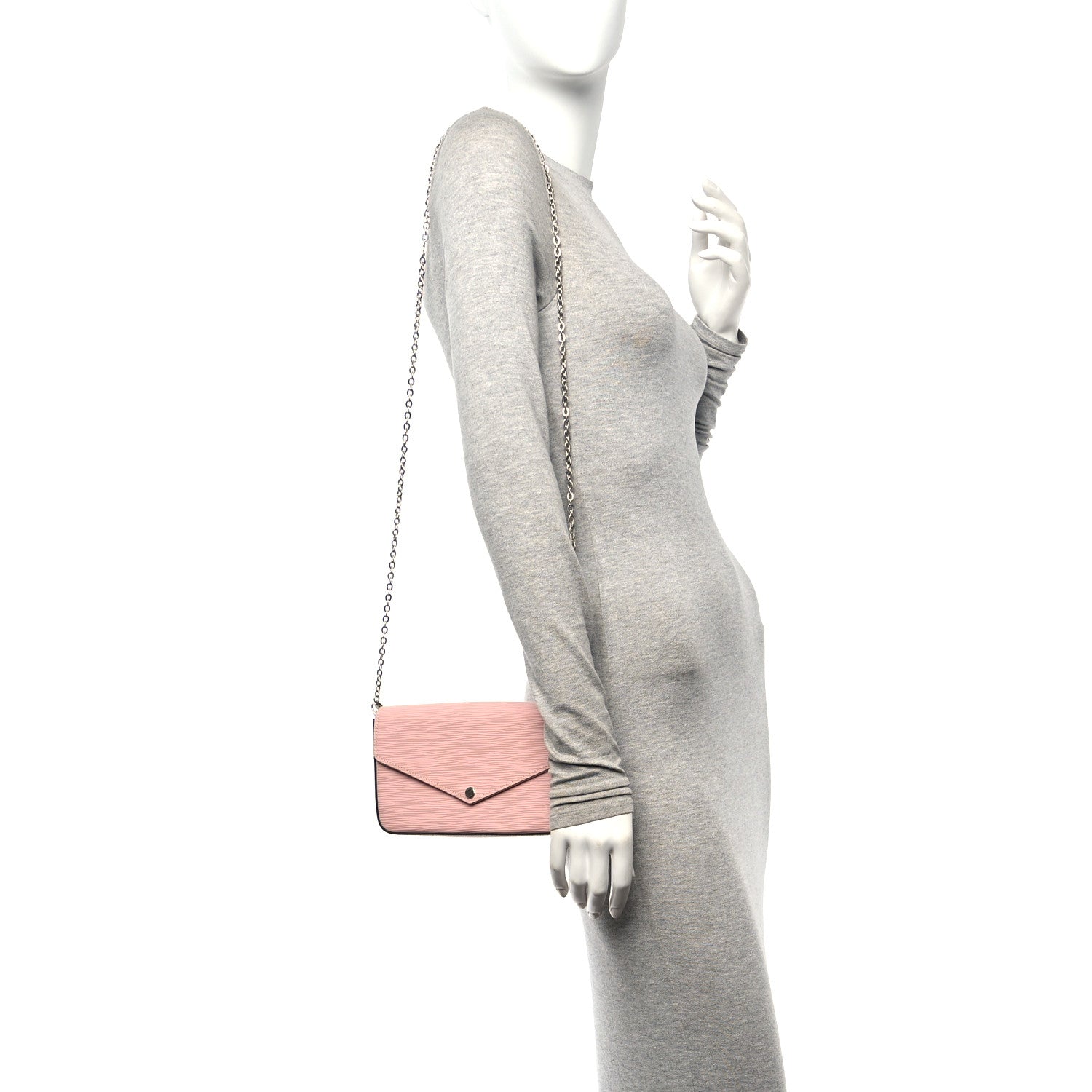 Louis Vuitton Epi Pochette Felicie Rose Ballerine 2 of 11
