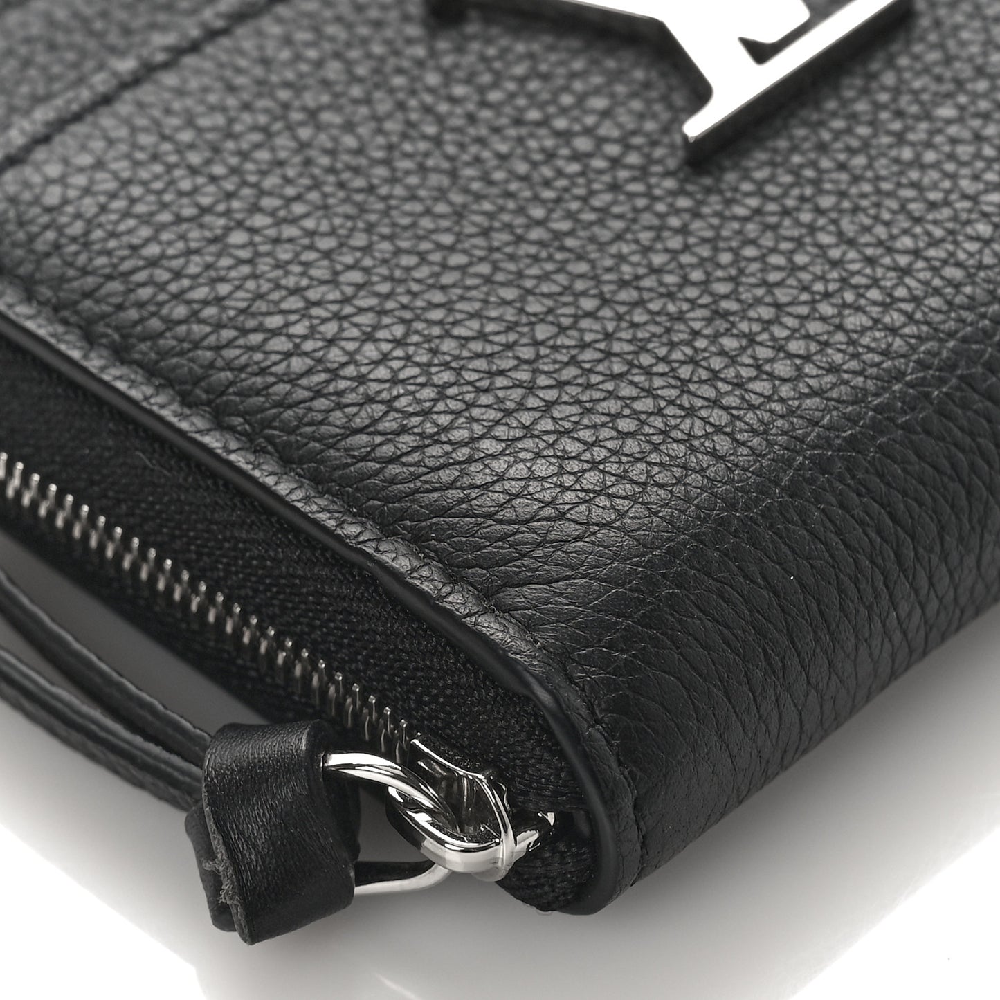 LOUIS VUITTON Calfskin Lockme Zippy Coin Purse Black