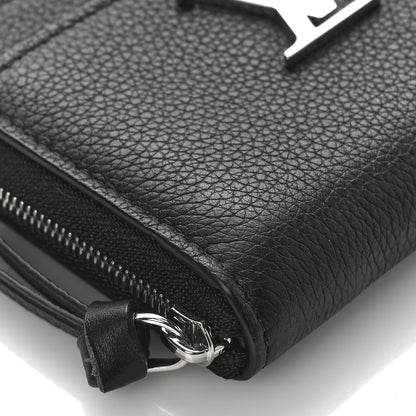 Louis Vuitton LOUIS VUITTON Calfskin Lockme Zippy Coin Purse Black 7 of 9