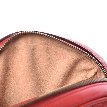 Gucci Calfskin Matelasse GG Marmont Belt Bag 105 42 Hibiscus Red 9 of 16