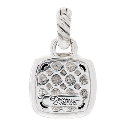 David Yurman Sterling Silver 18K Yellow Gold Diamond 10mm Albion Enhancer Pendant 3 of 3