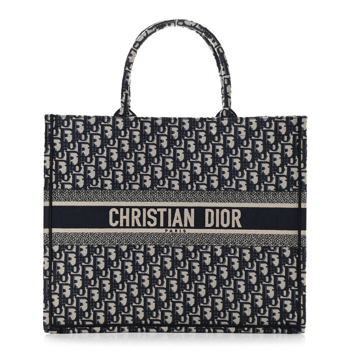Oblique Book Tote Blue Multicolor