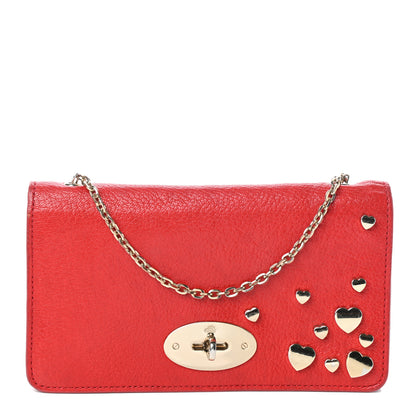 Mulberry Grainy Print Valentines Heart Bayswater Clutch Wallet Tomato Red 1 of 9