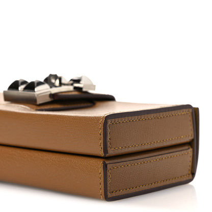Hermes Chevre Chamkila Neo Medor Clutch Bronze Dore 10 of 13