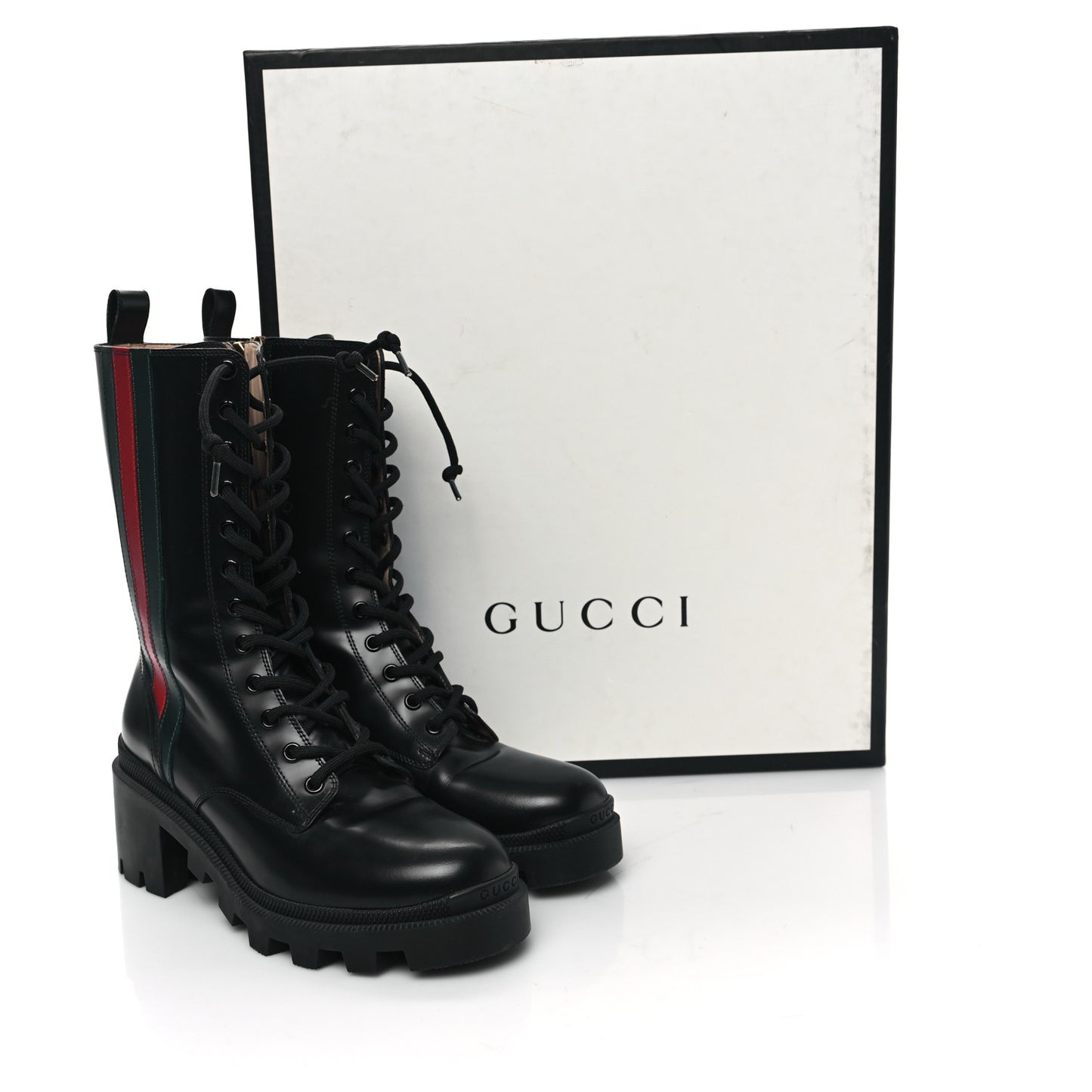 Magnum Calfskin Cirano Lux Web Lace Up Tall Combat Boots 36 Black Verde Hibiscus Red