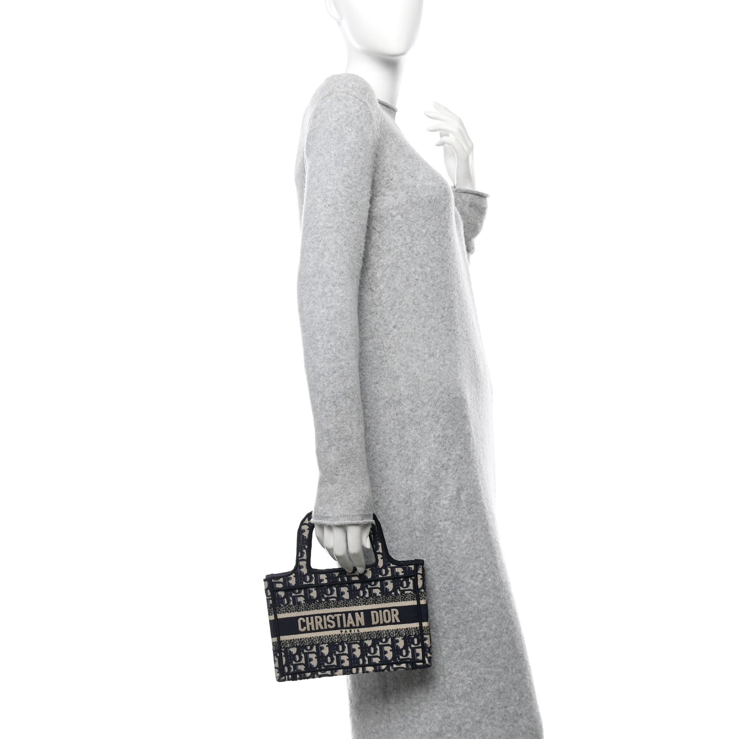 Oblique Mini Book Tote Blue Multicolor