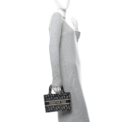 Christian Dior Oblique Mini Book Tote Blue Multicolor 2 of 13