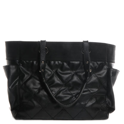 Chanel Coated Canvas Large Paris Biarritz Tote Black 1 of 8