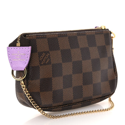 Louis Vuitton Damier Ebene Illustre Mini Pochette Accessories Violet 3 of 11