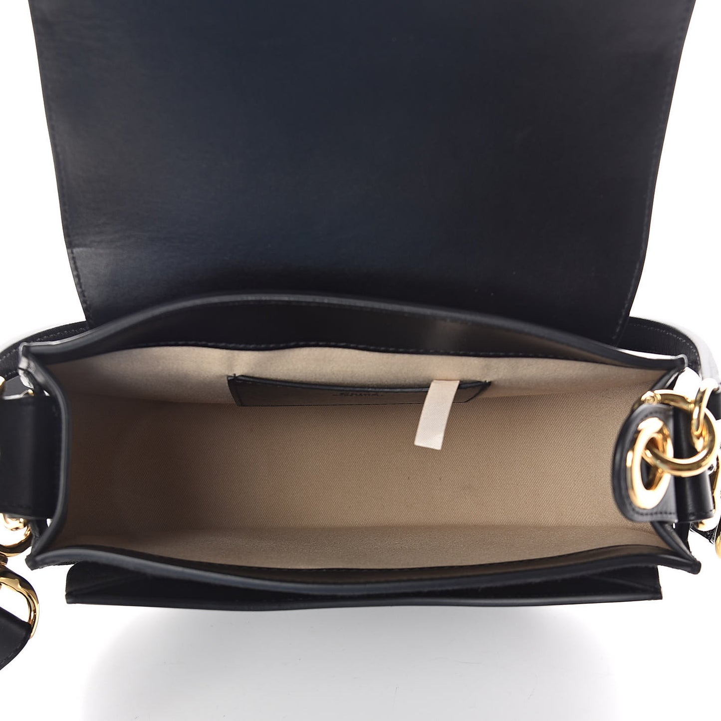 Calfskin Suede Large Tess Bag Black