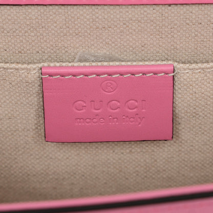 Gucci Knight Calfskin Small GG Marmont Chain Handle Bag Pink Tropical Flower 6 of 7