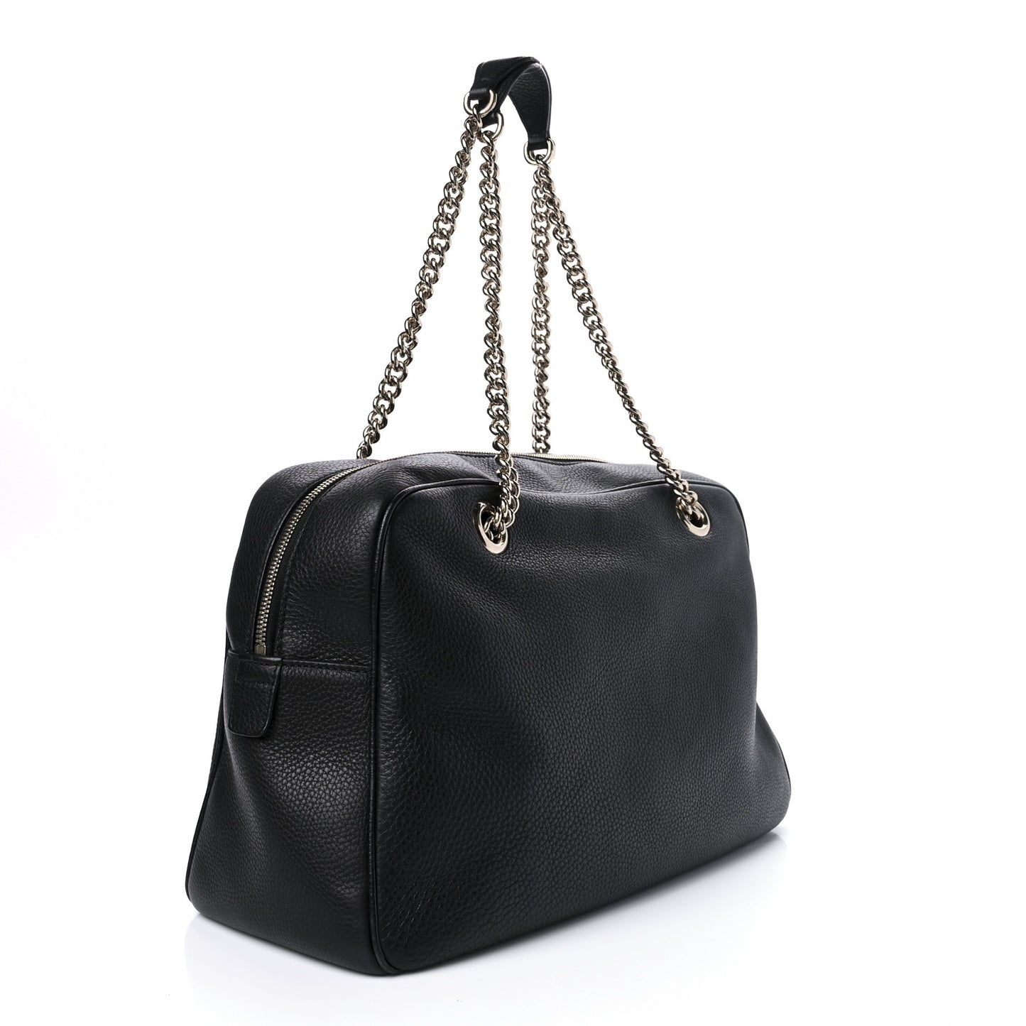 Pebbled Calfskin Medium Soho Bowler Black