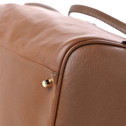 Burberry Calfskin Haymarket Check Small Canterbury Tote Brown 11 of 15