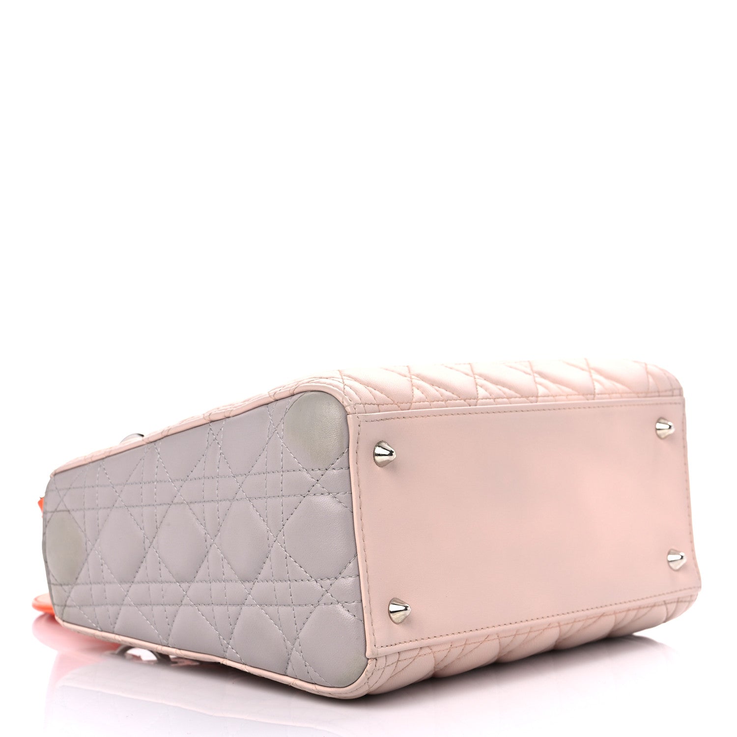 Christian Dior Lambskin Cannage Medium Tri-Color Lady Dior Rose Pale Multicolor 3 of 13