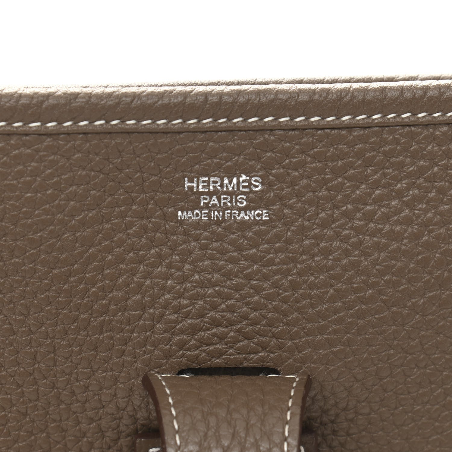 Hermes Taurillon Clemence Evelyne III GM Etoupe 6 of 11