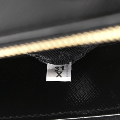 Prada Saffiano Vernice Mini Galleria Double Zip Tote Black 7 of 11