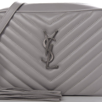 Saint Laurent Calfskin Matelasse Monogram Lou Camera Bag Granite 10 of 10