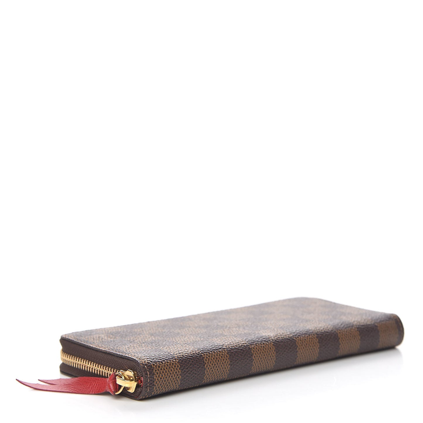 Damier Ebene Clemence Wallet Cherry