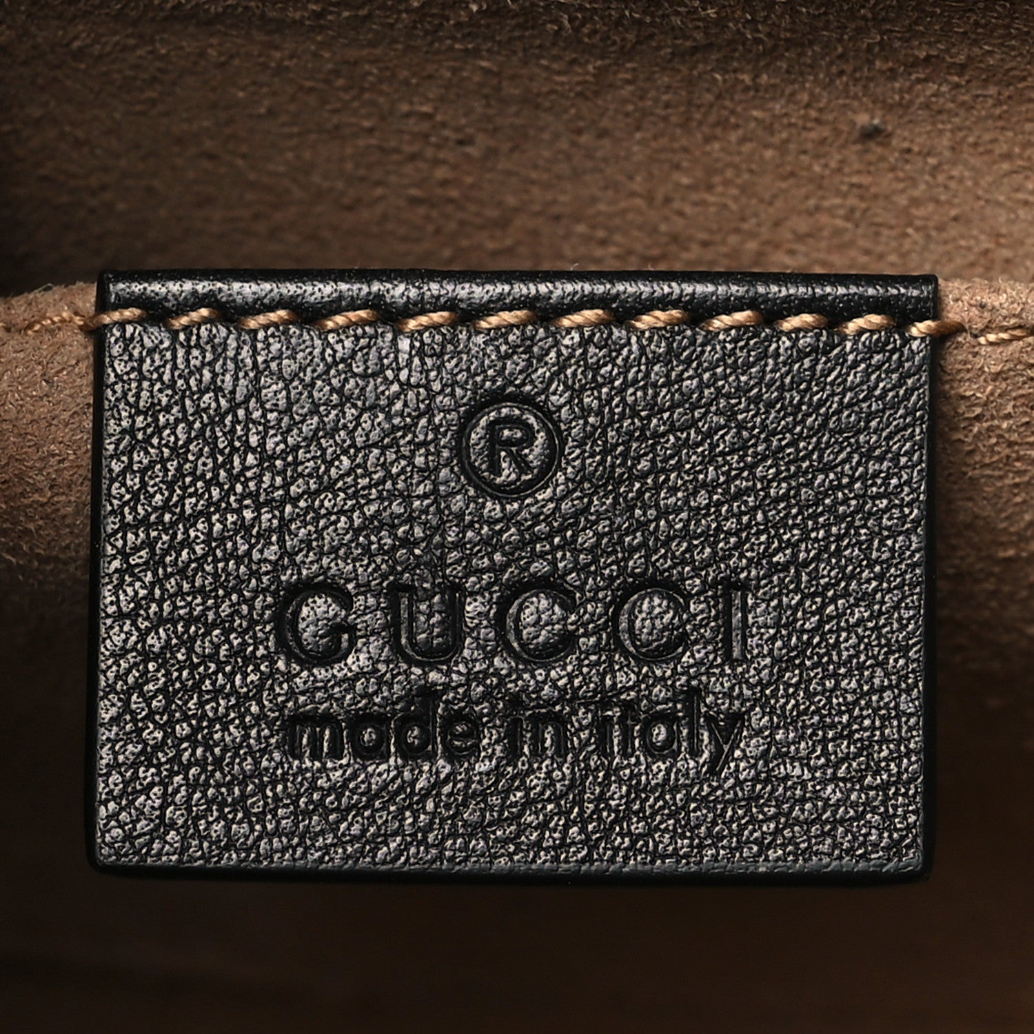 Gucci GG Supreme Monogram Calfskin Small Padlock Shoulder Bag Beige Black Cuir 6 of 14