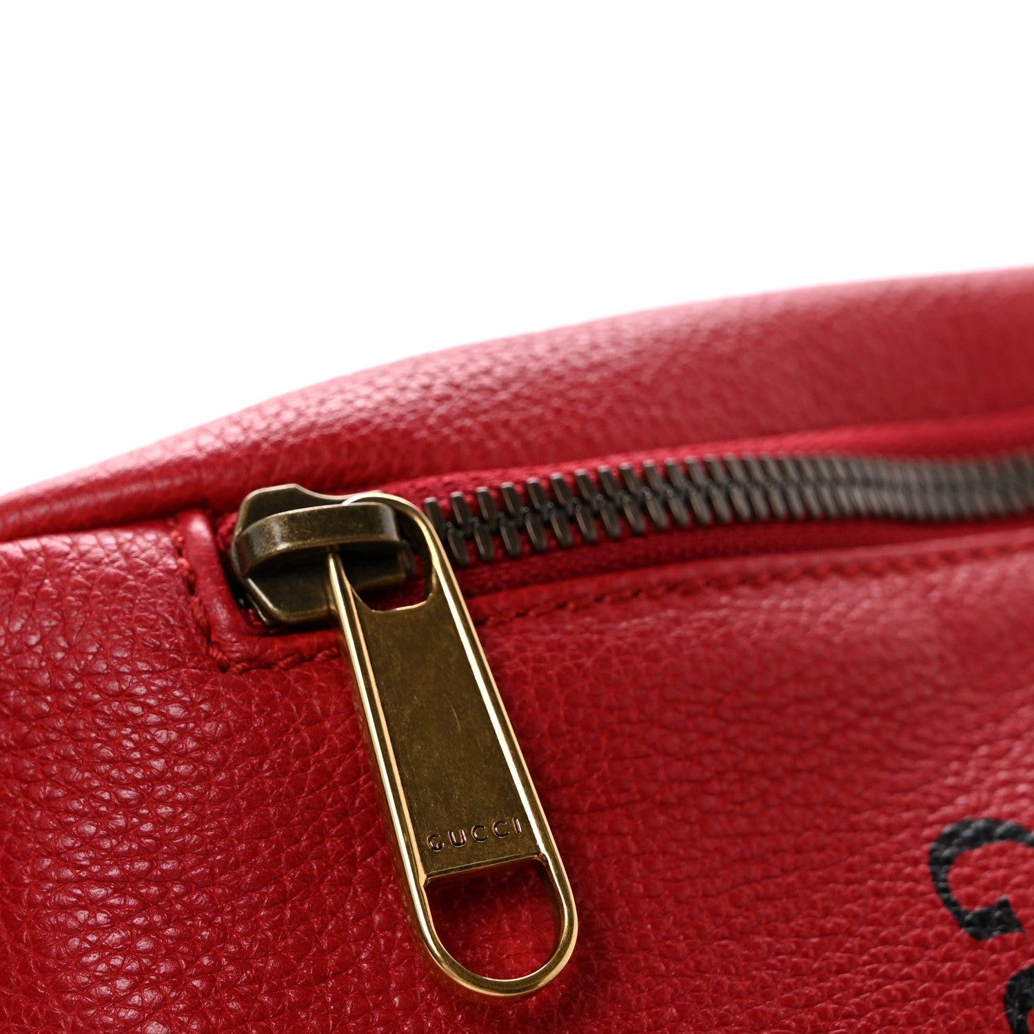 Gucci Grained Calfskin Small Logo Belt Bag Hibiscus Red 11 of 11