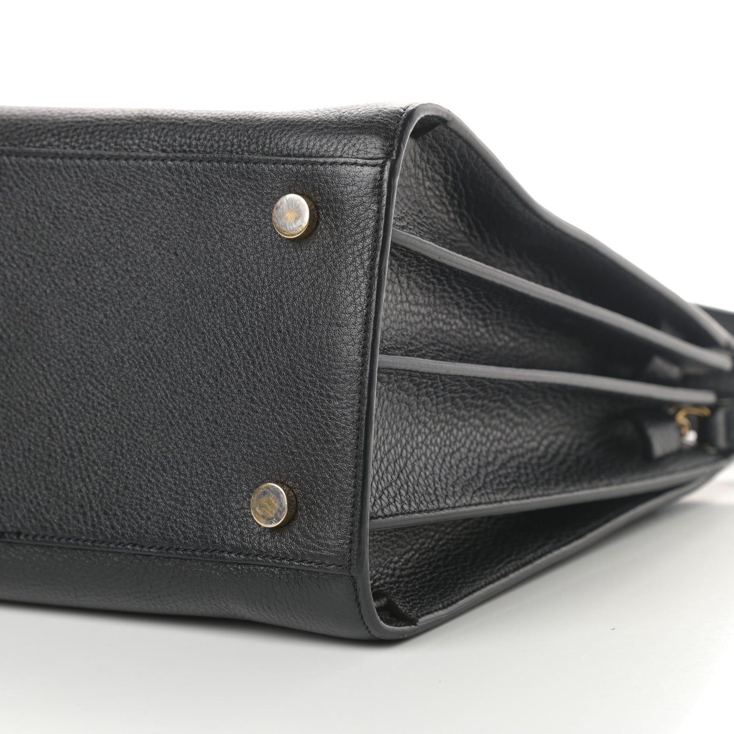 Grained Calfskin Small Sac De Jour Black