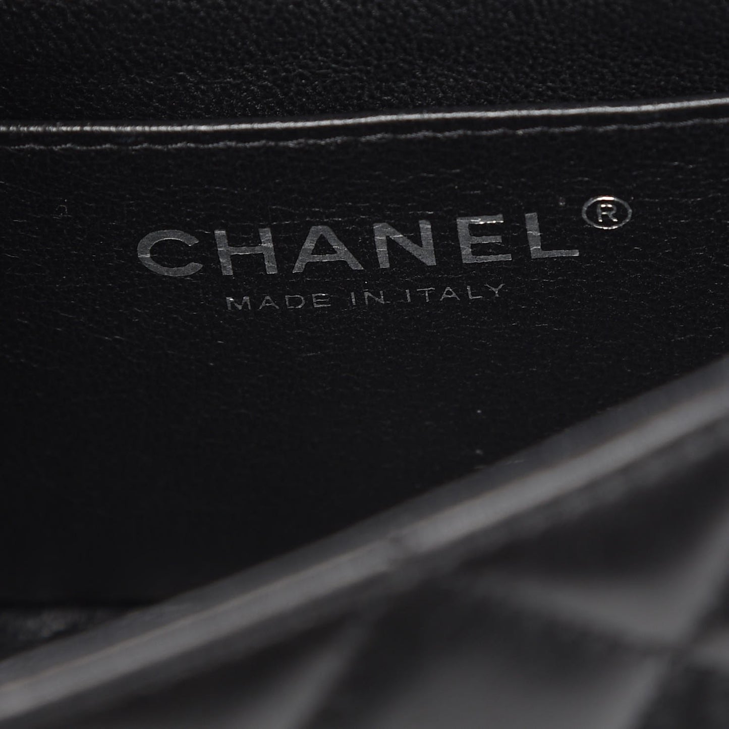 Lambskin Quilted Mini Rectangular Flap Black