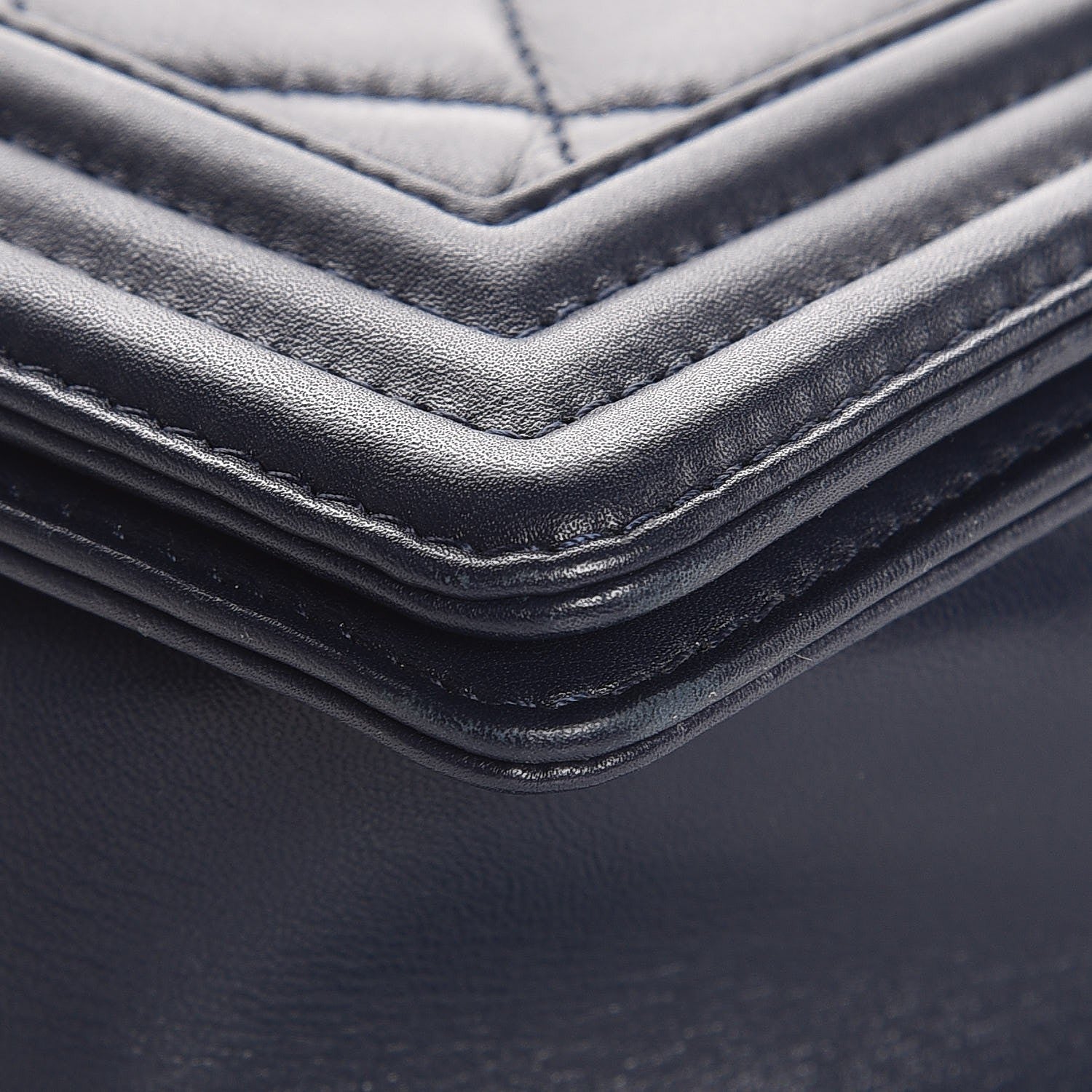 Chanel Calfskin Quilted Medium Boy Flap Navy Blue 8 of 11
