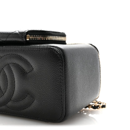 Chanel Caviar Quilted Top Handle Pocket Vanity Case Black 10 of 11