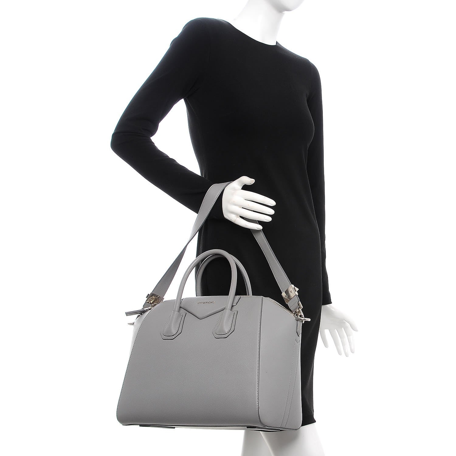 Givenchy Sugar Goatskin Medium Antigona Pearl Grey 2 of 7
