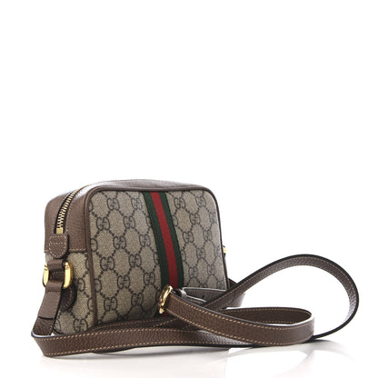 Gucci GG Supreme Monogram Web Mini Ophidia Shoulder Bag Brown 2 of 8