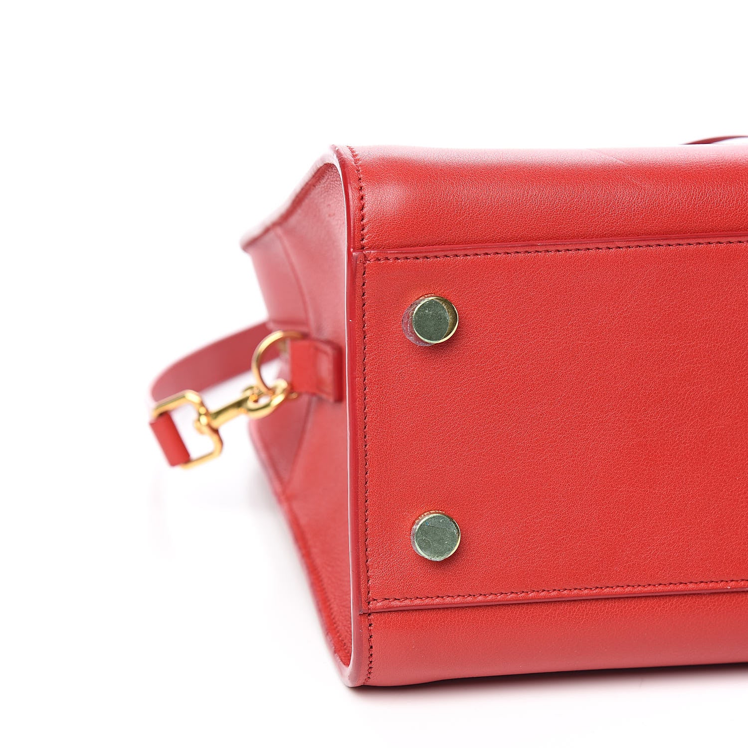 Saint Laurent Calfskin Small Monogram Cabas Lipstick Red 8 of 10