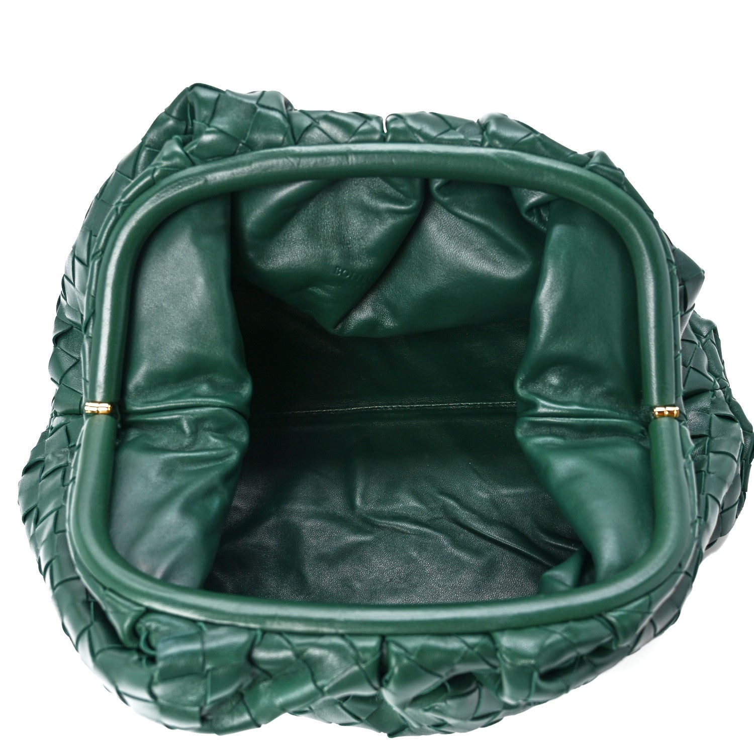 Bottega Veneta Nappa Maxi Intrecciato The Pouch Oversized Clutch Raintree 5 of 12