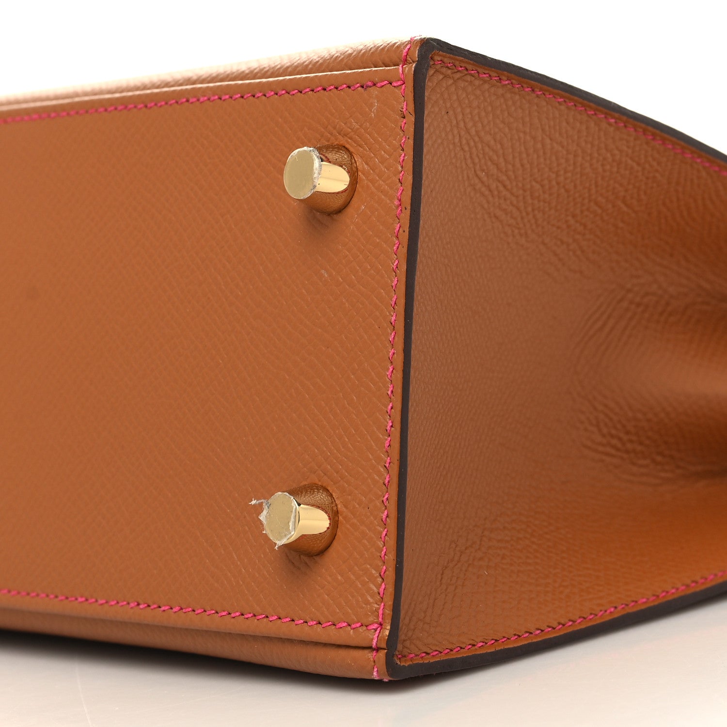 Hermes Epsom Horseshoe Kelly Sellier 25 Gold Rose Mexico 10 of 11