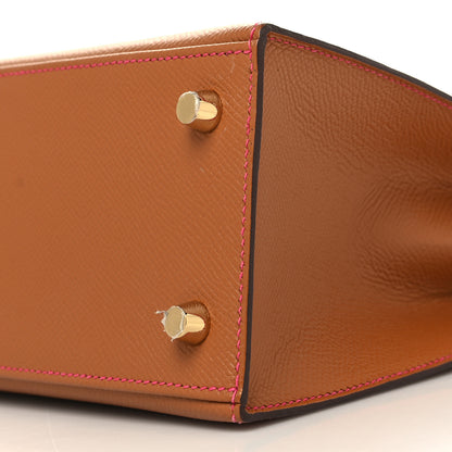 Hermes Epsom Horseshoe Kelly Sellier 25 Gold Rose Mexico 10 of 11