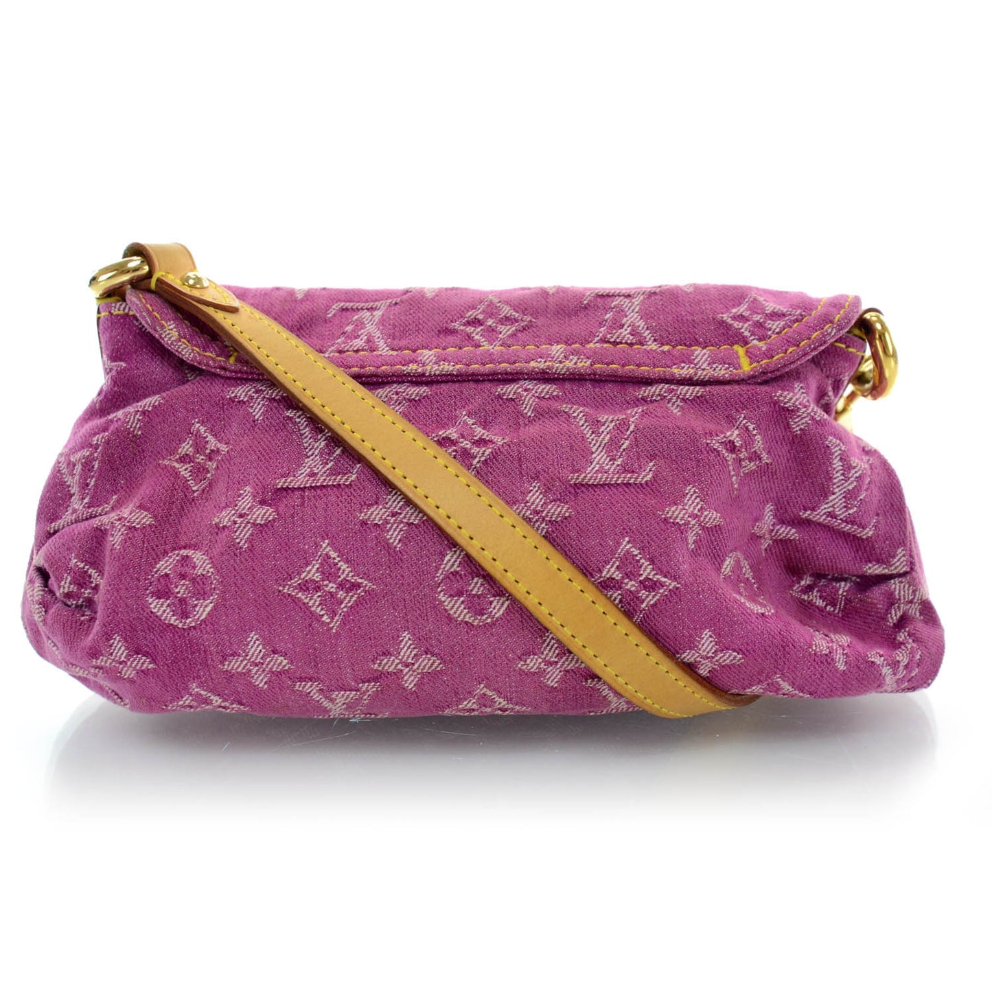 Monogram Denim Mini Pleaty Fuchsia