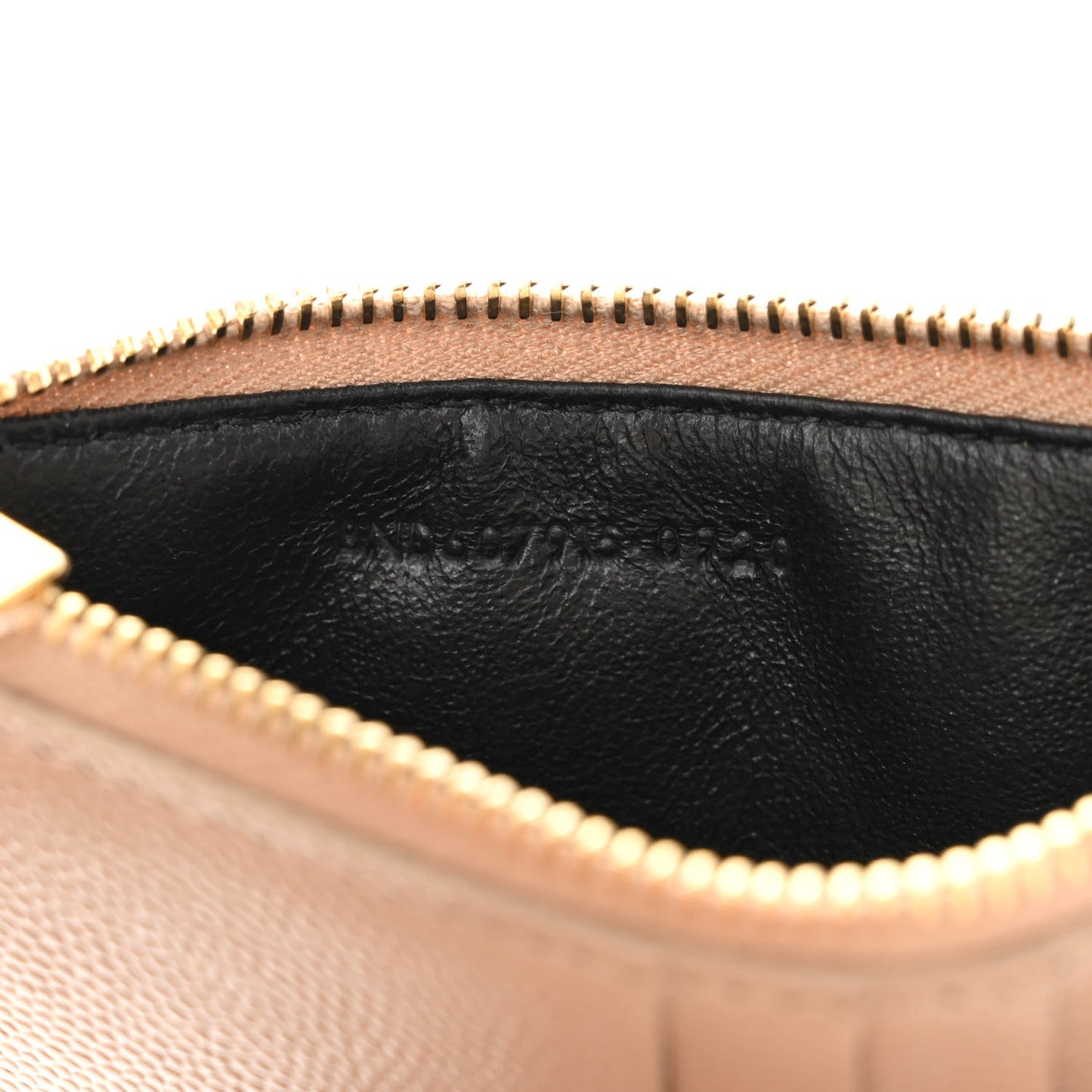 Monogram Grain de Poudre 5 Fragments Zip Pouch Card Holder Dark Beige