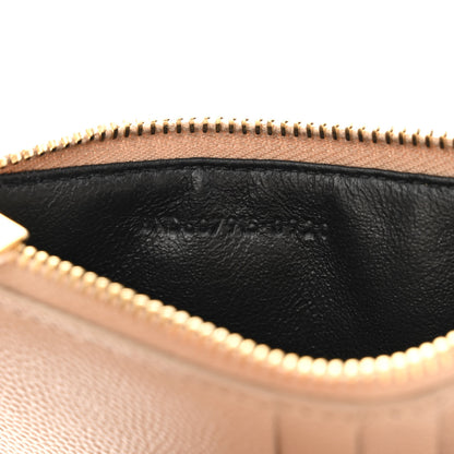Saint Laurent Monogram Grain de Poudre 5 Fragments Zip Pouch Card Holder Dark Beige 7 of 8