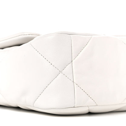 Chanel Goatskin Quilted Medium Chanel 19 Flap White 8 of 10