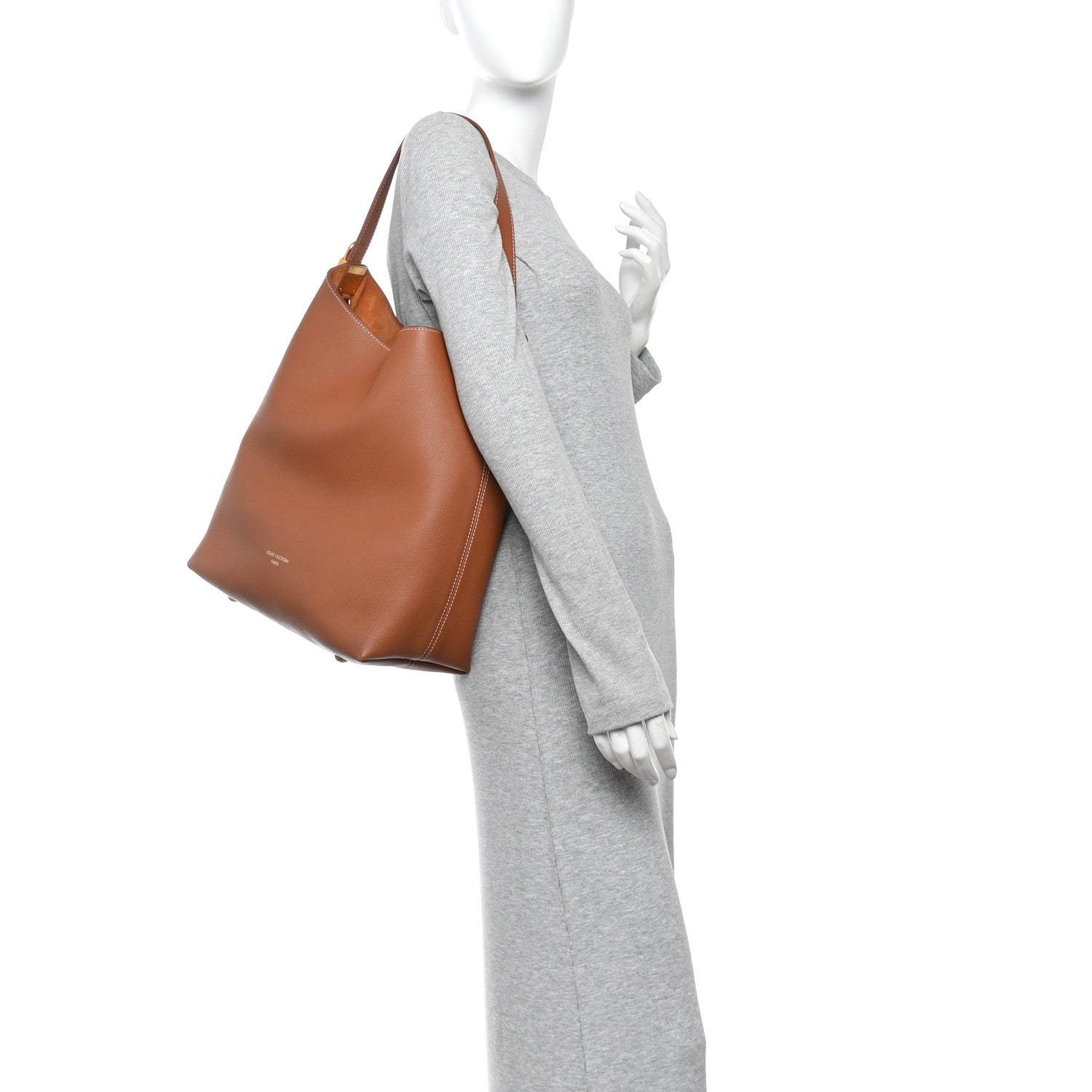 Louis Vuitton Grained Calfskin Low Key Hobo MM Cognac 2 of 10